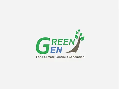 Green Gen Logo Design brand design brand identity branding company design education gen genaration graphic design green green gen illustration logo logo design logotypo organization peach project tree typography