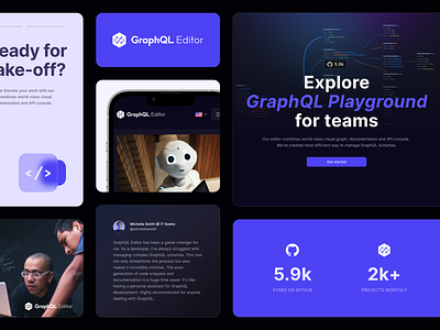 GraphQL Editor Landing Page branding graphic design landing page polish designer ui ui designer uidesign website