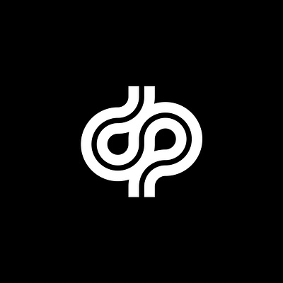 D+P Logo abstract branding design geometric graphic design icon logo minimal monogram retro