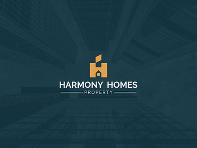 Harmony Home real estate logo branding project art brand identity branding business logo designlogo graphic design logo logo design logo designer logo inspiration logomaker logomark logoolshop logos logotipo logotype negativespacelogo real estate logo usalogo vector