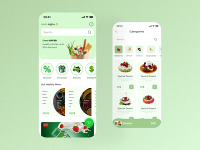 Grocery App | UI Design app design ecommerce figma food grocery healthy market mobile mobile app ui uiux