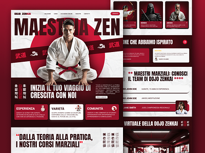 Sito web della scuola arti marziali arti marziali figma home page martial martial arts sitoweb ui uitrend ux ux ui webdesign website