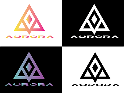 Aurora abstract desighn abstract logo branding design graphic design logo logo branding minimalist vivid colors