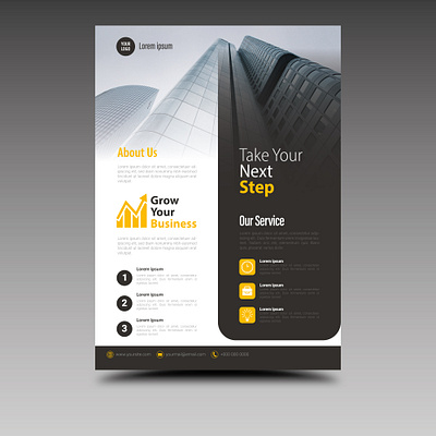 Business Flyer branding business flyer gradient gray yellow