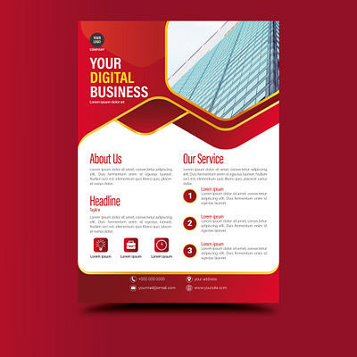 Business Flyer Template business flyer gold red