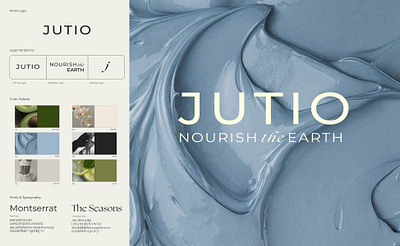 JUTIO - Nourish the Earth app brand identity branding design graphic design illustration logo typography ui ux vector wellness