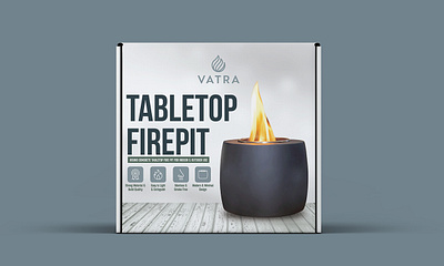 Table Top Fire Pit packaging amazon product packaging box design box packaging graphic design illustration label design packaging design table top fire pit packaging ui