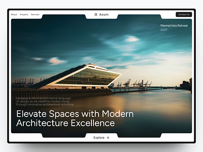 Axiom - Architecture Studio Website agency architecture branding construction design graphic design landing page real estate studio ui web design website