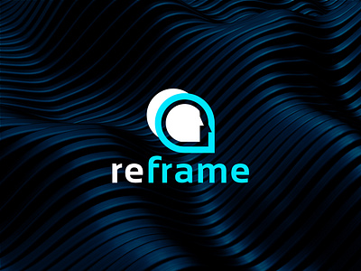 Reframe logo design branding colorful graphic design head logo person profile reframe relationships trauma vector voice