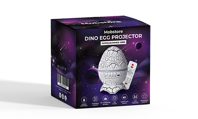 Galaxy Projector and Night Light lamp packaging amazon product packaging box design box packaging illustration night light lamps packaging packaging design projector packaging ui