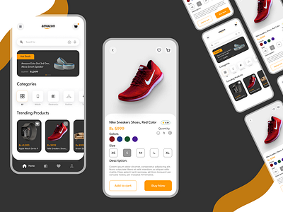 Amazon Mobile App Redesign amazon app design app ui design figma mobile app mobile app design mobile design mobile ui product design redesign ui uiux user interface ux visual design