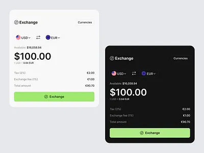 Finance Module: Light & Dark finace fintech ui web3