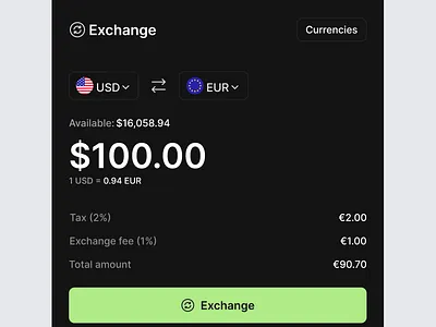Finance Modal: Dark Mode finance fintech module ui ui design