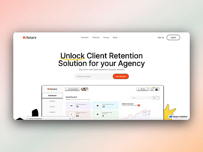 SaaS Landing Page - Figma to Webflow branding figma illustration interface landingpage minimal mockup ui ux webflow website