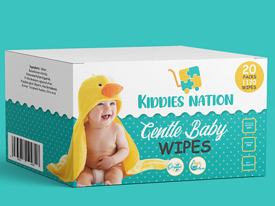 Baby Wipes packaging amazon product packaging baby product packaging box design boxpackaging illustration label design paxkaging design product design product packaging ui