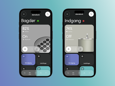 Danalock - Mobileapp - Concept app branding darkmode design ui ux