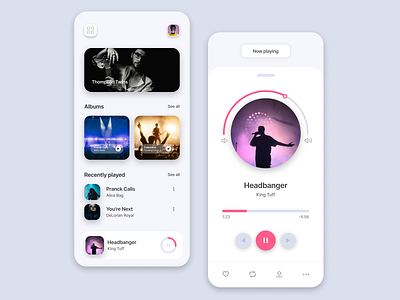 Music Player Page app branding design graphic design typography ui ux vector