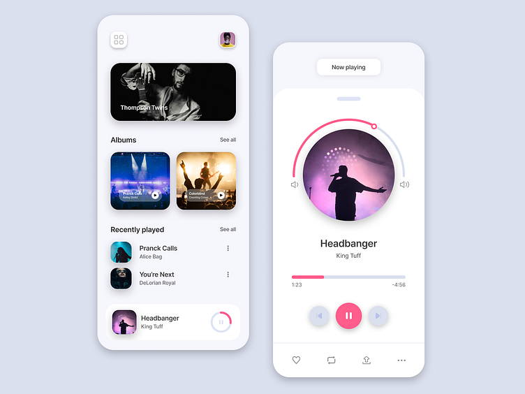 Music Player Page by Collins Aigbokhaode on Dribbble