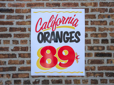 California Oranges ches perry chicago grocery store hand lettered hand painted lettering oranges painted right ways signs sale sign painter sign painting signs type typography