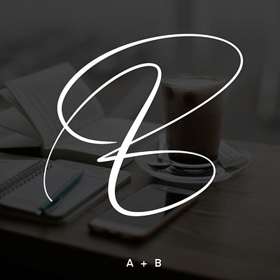 Logo 011 / Signature Logo / A + B branding calligraphy design graphic design handlettering icon illustration logo monogram signature vector wordmark