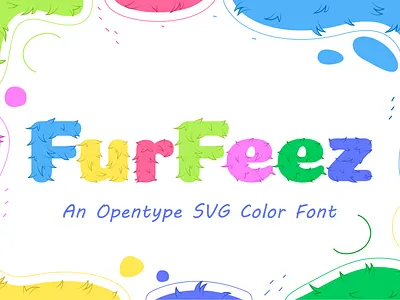 FurFeez font adobeillustrator color font creative font design font design graphic design graphic design inspiration graphic inspiration opentype svg font svgcolorfont type typographicdesign typography vector