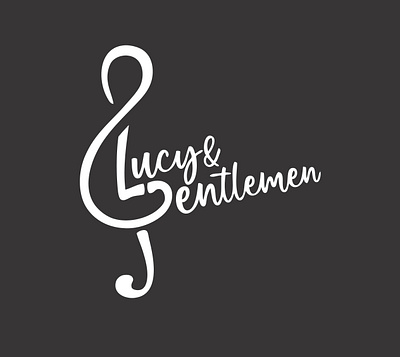 Lucy & Gentlemen B&W logo, music live band 50s vintage style design designer graficky dizajner grafik logo logo designer piestany slovakia slovensko vintage vintage music band