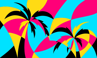 SHOKER Art1 Palms abstract art abstract florida lines love palms shoker