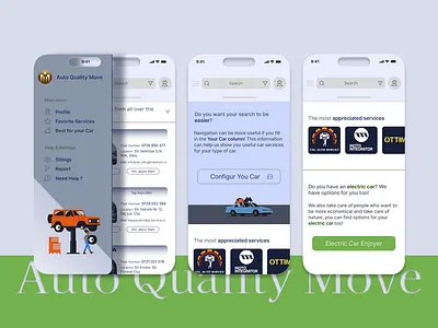 Wireframe for Home screen ideea app blue branding car cars design green home homescreen ilustration logo mobile mobile app sliderbar ui uiux uiux design ux