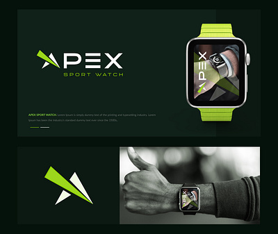APEX SPORT WATCH LOGO DESIGN branding creative logo logo design logofolio logotype