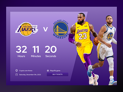 Countdown Timer - Playoffs🏀 014 #DailyUI basketball branding countdown curry goldenstate graphic design lakers lebron lebron james motion graphics nba stephen curry timer ui warriors