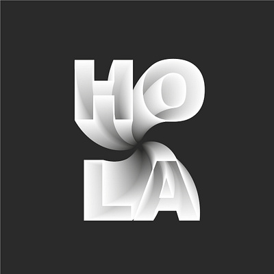 Twisted hola graphic design