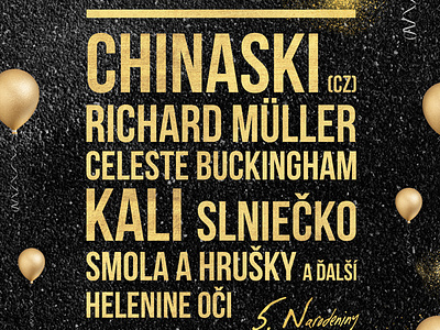 Cityfest Piestany Poster, Pop Rock music festival chinaski design designer gold golden graficky dizajner grafik graphic kali music festival piestany pop poster richard muller rock slovakia slovensko