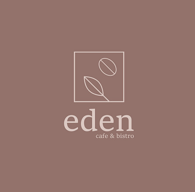 Eden cafe and bistro logo brown bistro brown cafe design designer eden graficky dizajner grafik identity logo logotype minimal modern piestany slovakia slovensko