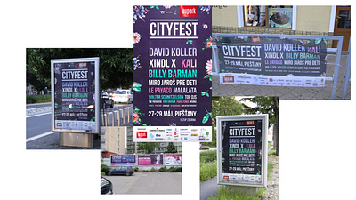 Cityfest Piestany prints, citylight, billboard, banners banner billboard cityfest citylight design designer graficky dizajner grafik music festival piestany slovakia slovensko
