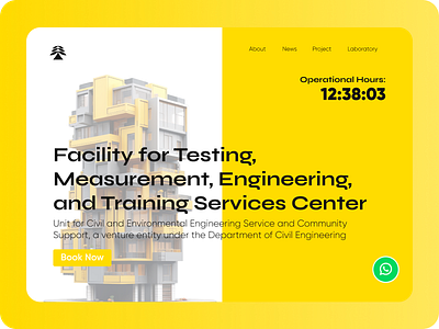 Landing Page for a Construction Service Company #DailyUI 3d branding challenge dailyui design figma graphic design logo ui yellow