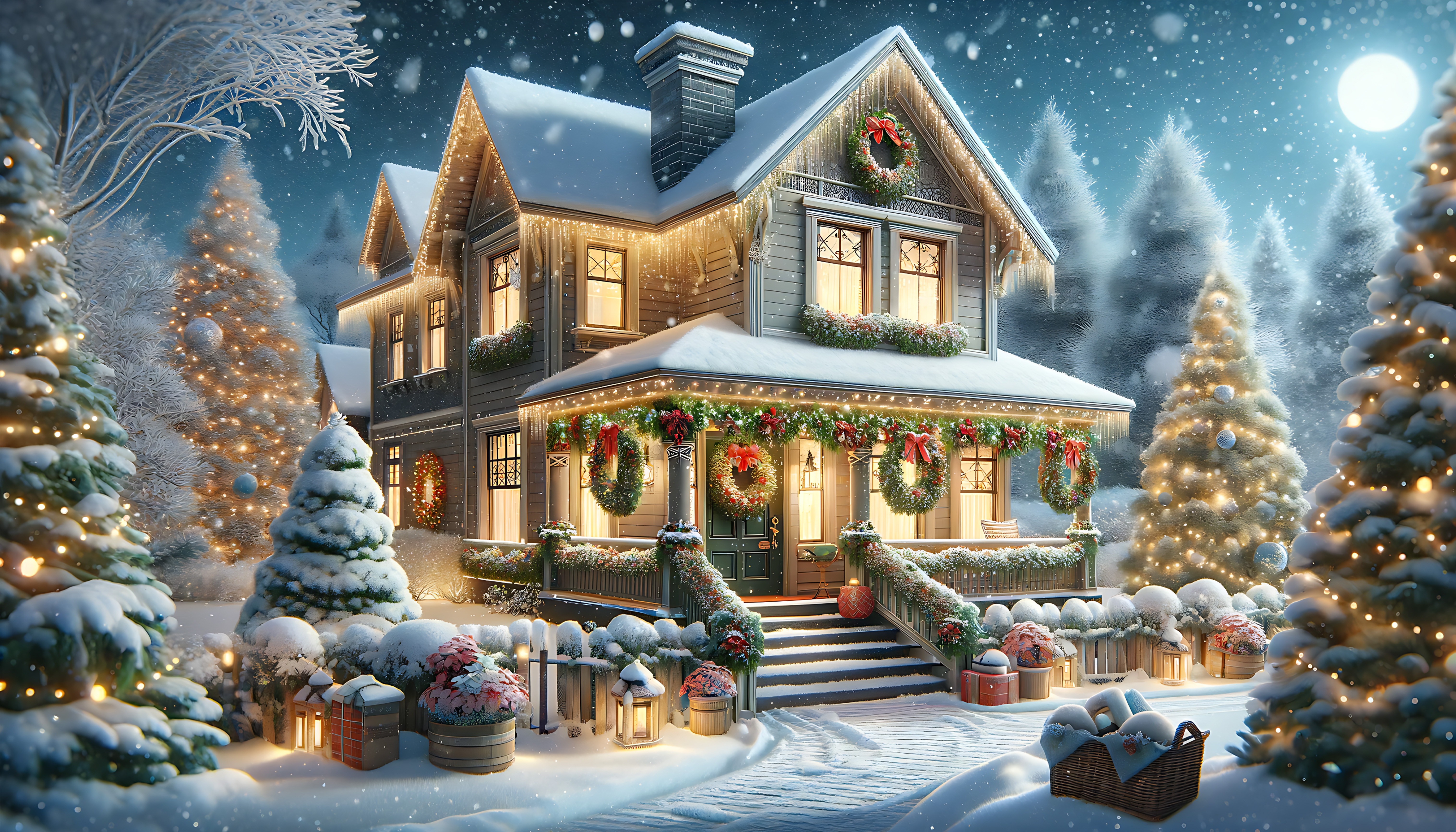 AI Generated Christmas Background by ShineoxCreation on Dribbble