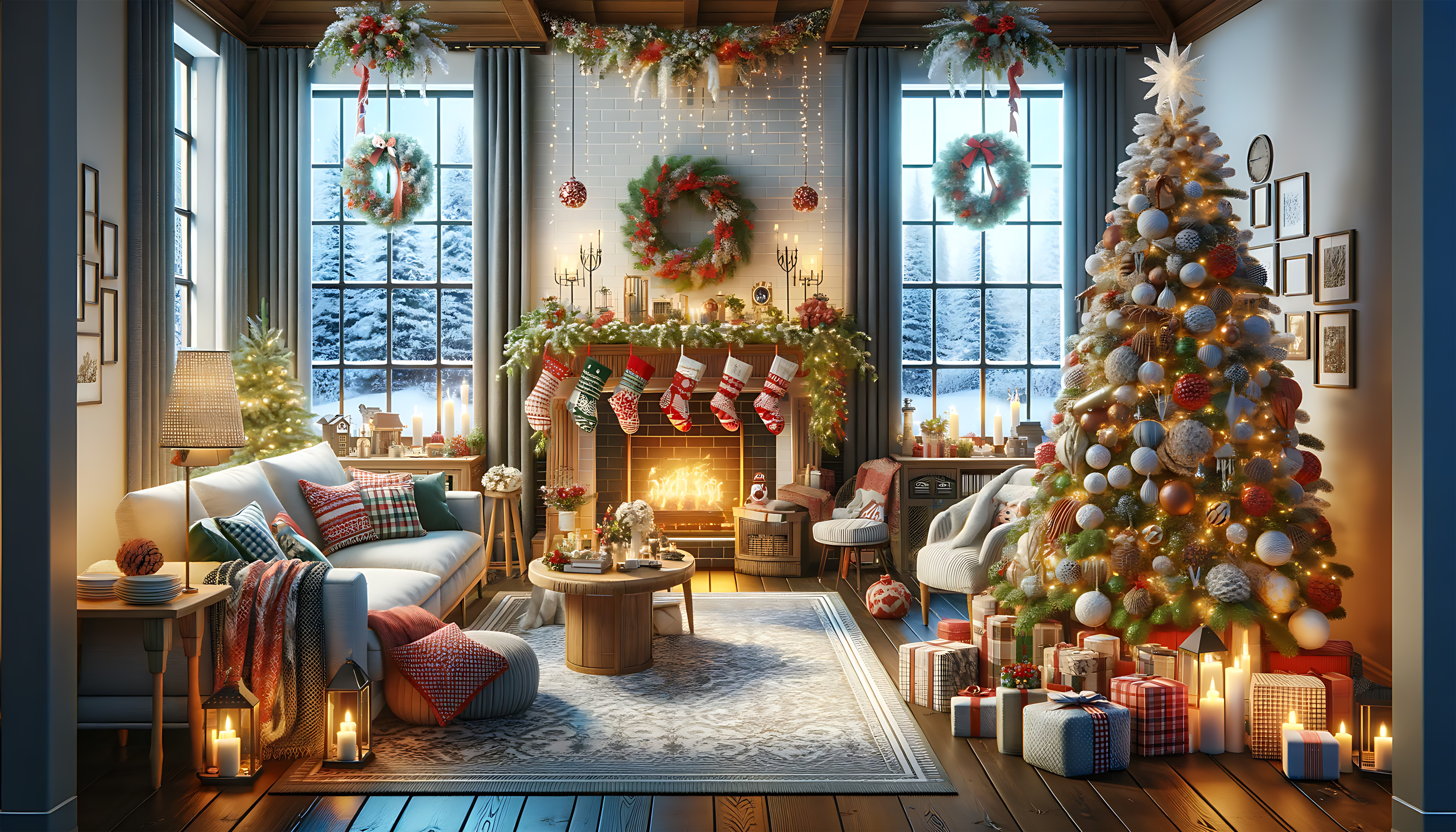 AI Generated Christmas Background by ShineoxCreation on Dribbble