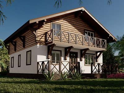 Chalet House 3d architecture chalet house lumion render timber timberframe