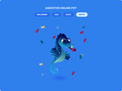 Aqua, the assistive pet graphic design illustration vector