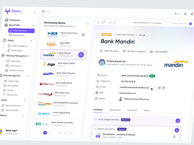 Single Partner Split View - WebApp Taurus admin back office bank crm dashboard data design details information number panel partner report saas single split view ui ux web web app