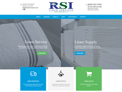 Resort Services Inc. Linen Service and Supply Website branding css graphic design html responsive web design web design web development wordpress design