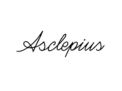 Asclepius — Custom Signature Wordmark branding calligraphy font hand lettering handmade identity lettering letters logo logo design logotype script signature text type typeface typography wordmark