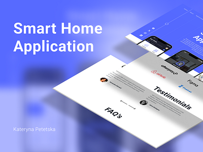 Smart home application. Landing page app design figma landing ui uiux ux