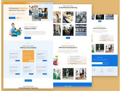 Cleaning Service Website - "A Modern Cleaning Experience" design landingpagedesign ui uiux uiuxdesign uiux websitedesign