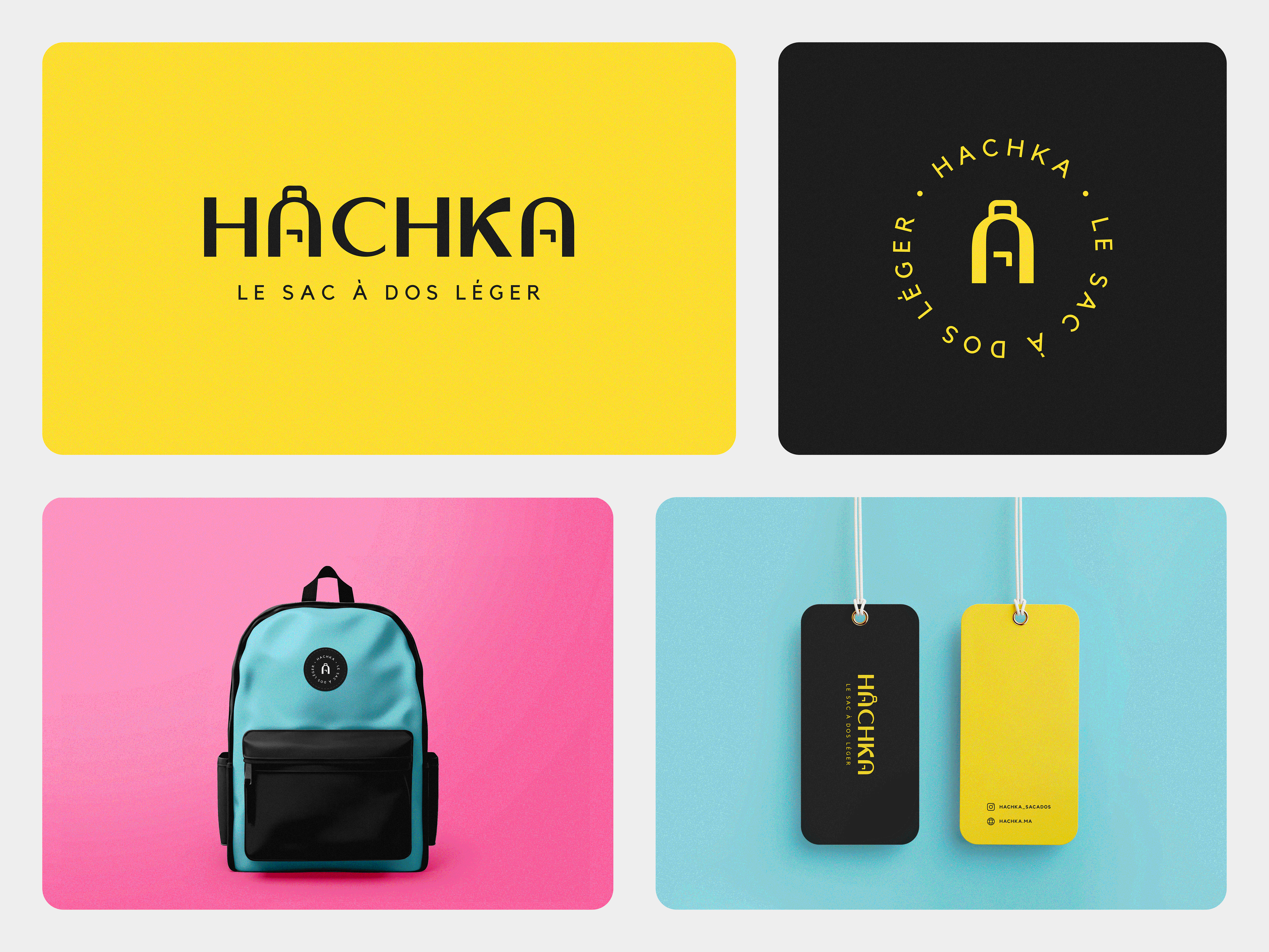 Hachka - Le sac à dos léger bagpack bags brand design brand identity branding branding and identity branding design design graphic design hachka logo logo design logotype visual identity