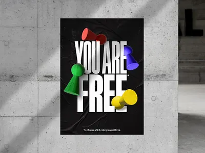 You are free* poster poster design