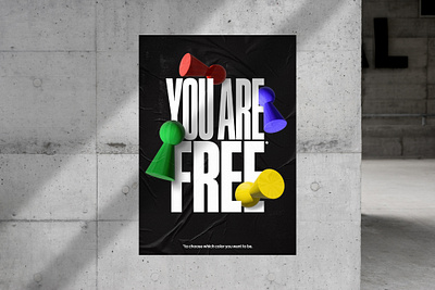 You are free* poster poster design