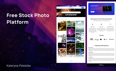 Free stock photo platform design figma landing ui uiux ux