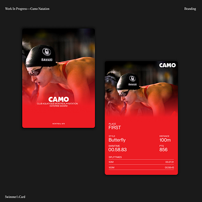 Camo—Natation WIP branding graphic design sports ui