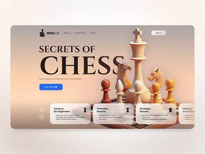 Landing page_chess design landing site ui ui design ux web website